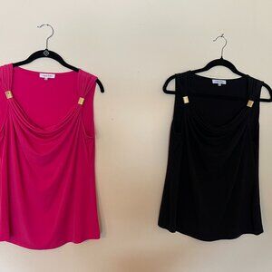 Calvin Klein Dressy, Sleeveless V-Neck Tank Tops